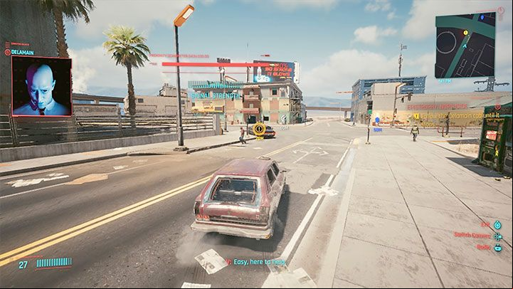 The cab will start running away and you will have to chase it - Cyberpunk 2077: Delamain, Epistrophy - walkthrough - Exploration - Cyberpunk 2077 Guide