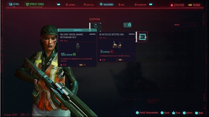 If you are interested in fashion, then focus on your outfit - Cyberpunk 2077: Reputation - Street Cred - Basics - Cyberpunk 2077 Guide