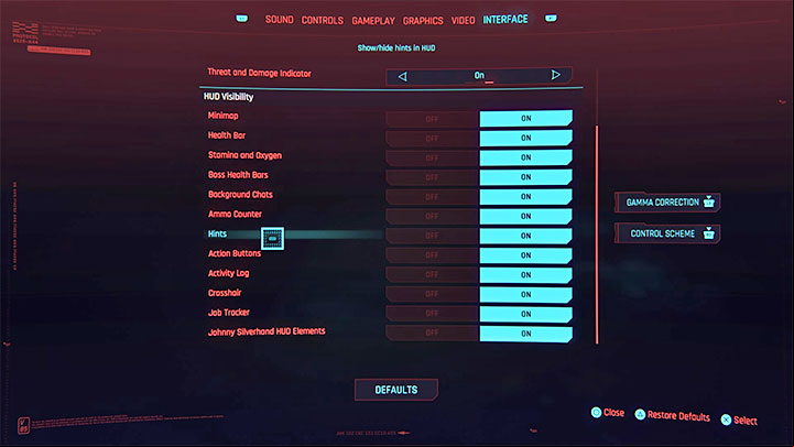 You can find all the most important HUD settings in the Interface tab of the Options menu - Cyberpunk 2077: Cluttered HUD/interface - what to turn off? - Appendix - Cyberpunk 2077 Guide