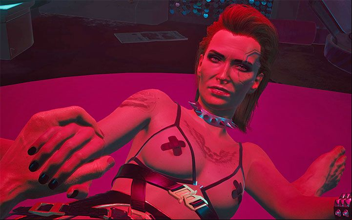 You will determine that the woman is only interested in sex, not in building a relationship - Cyberpunk 2077: Meredith Stout - romances/sex - Romances - Cyberpunk 2077 Guide