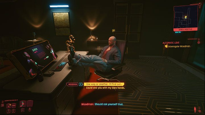 You can intimidate the boss if you' - Cyberpunk 2077: How to interrogate Woodman? - Act 2 - Cyberpunk 2077 Guide