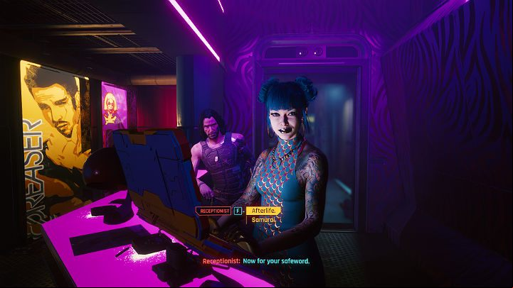 Before choosing the doll, you have to choose a security that you can use to stop the session at any time - Cyberpunk 2077: Automatic Love walkthrough - Act 2 - Cyberpunk 2077 Guide