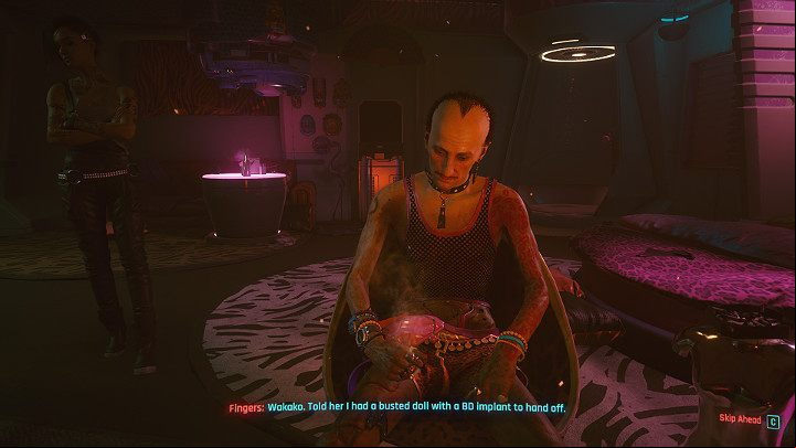 Finally, you'll be able to get some information out of Fingers - Cyberpunk 2077: The Space In Between walkthrough - Act 2 - Cyberpunk 2077 Guide