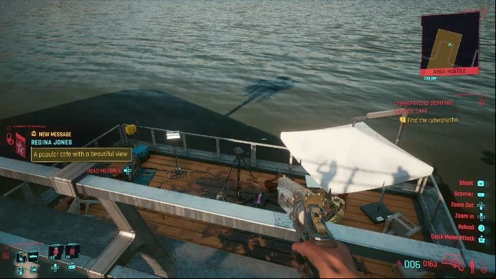 How to start: Complete The Rescue and find your opponent on the map - Cyberpunk 2077: Seaside Cafe - cyberpsycho sighting walkthrough - Cyberpsycho Sighting - mini-bosses - Cyberpunk 2077 Guide