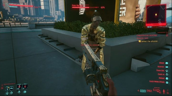 It is worth equipping the double jump before heading to face this opponent - Cyberpunk 2077: Seaside Cafe - cyberpsycho sighting walkthrough - Cyberpsycho Sighting - mini-bosses - Cyberpunk 2077 Guide