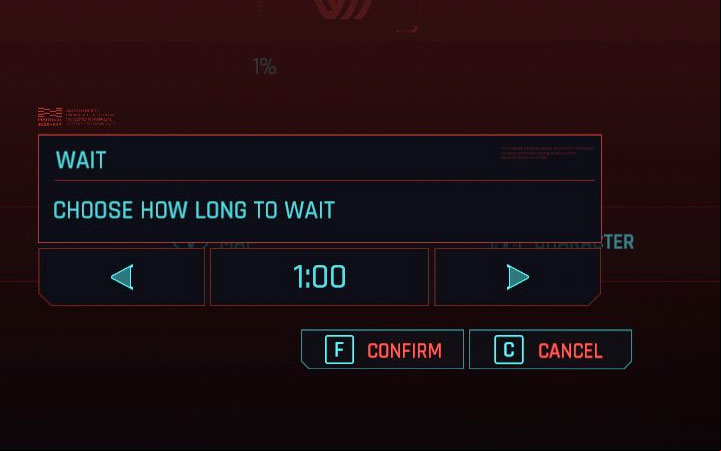 You will be asked how many hours you want to skip - Cyberpunk 2077: How to skip and change time of day? - Exploration - Cyberpunk 2077 Guide