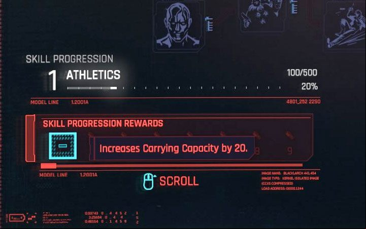 A "ive" way to increase the load limit is to develop your Athletics - Cyberpunk 2077: How to increase weight capacity? - V - main character - Cyberpunk 2077 Guide