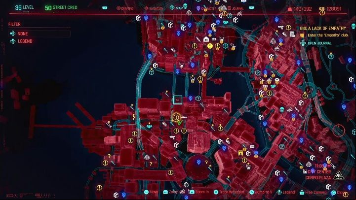 Location: Northern City Center, Corpo Plaza - Cyberpunk 2077: Agent Saboteur, City Center - Gigs, walkthrough, map - City Center - Cyberpunk 2077 Guide