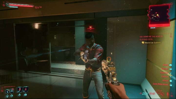 Target: Gustavo Orta, alive or dead - Cyberpunk 2077: Gun for Hire, City Center - Gigs, walkthrough, map - City Center - Cyberpunk 2077 Guide