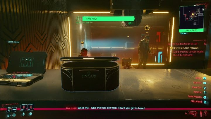 To reach your target you need to enter the VIP area - Cyberpunk 2077: Gun for Hire, City Center - Gigs, walkthrough, map - City Center - Cyberpunk 2077 Guide