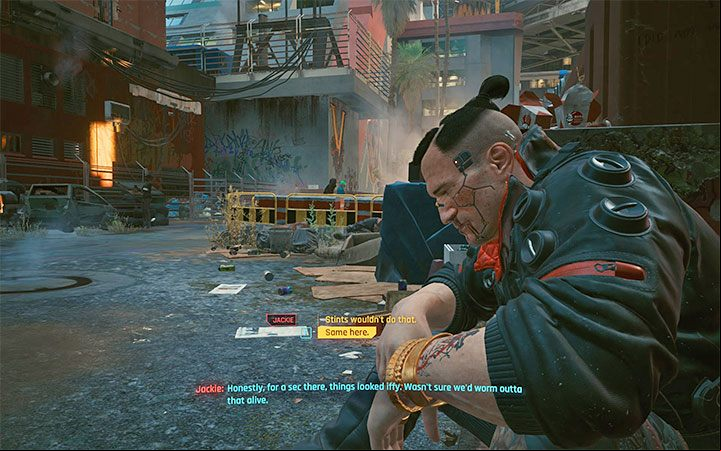 Kaoru will soon the scene and will suggest the police to get rid of the problem by killing Jackie and V - Cyberpunk 2077: The Streetkid walkthrough - Streetkid life path quest - Life path quests - Cyberpunk 2077 Guide