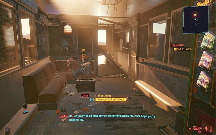 The moment of your first meeting with Jackie Welles depends on the chosen V' - Cyberpunk 2077: Jackie Welles - companion - Companions - Cyberpunk 2077 Guide