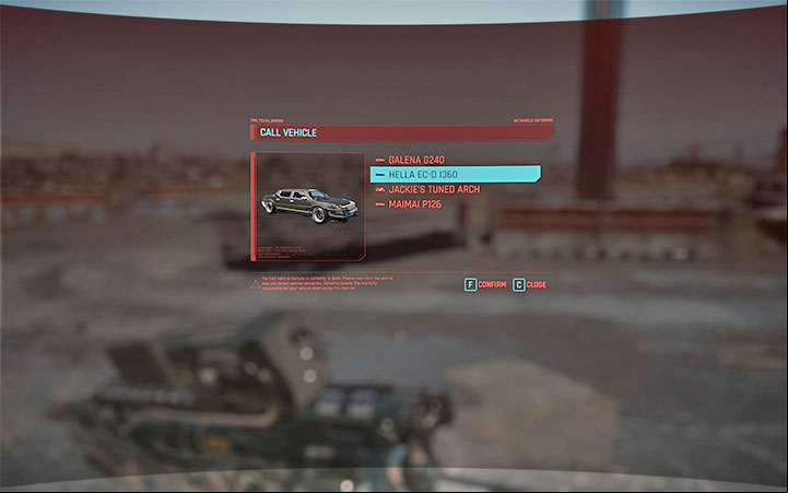 You can choose which of your vehicles you want to call – hold down the call vehicle key (hold V in the PC version) - Cyberpunk 2077: How to call vehicle? - Exploration - Cyberpunk 2077 Guide