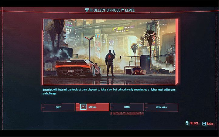 Cyberpunk 2077 offers 4 difficulty levels - Cyberpunk 2077: Tips and tricks - Basics - Cyberpunk 2077 Guide