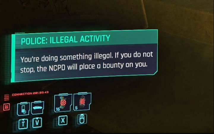 Committing crimes will make you become a target for the police – they will start hunting the main character - Cyberpunk 2077: Tips and tricks - Basics - Cyberpunk 2077 Guide