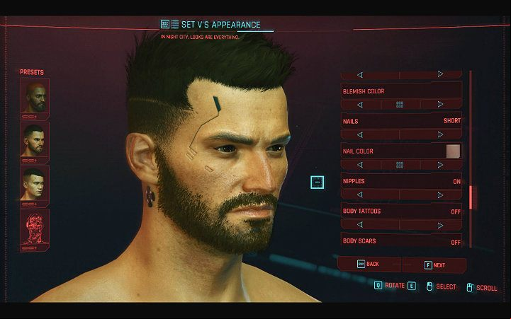 You can modify the following elements - Cyberpunk 2077: Character creation - Basics - Cyberpunk 2077 Guide