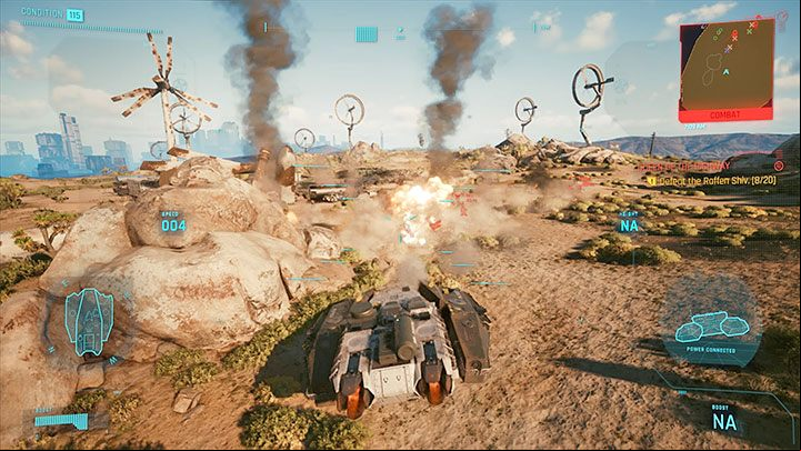 Regardless of how the encounter with Panam went, you will face a battle during which you can test the tank in a combat situation - Cyberpunk 2077: Queen of the Highway (Panam) - a guide, walkthrough - Storyline quests - Cyberpunk 2077 Guide