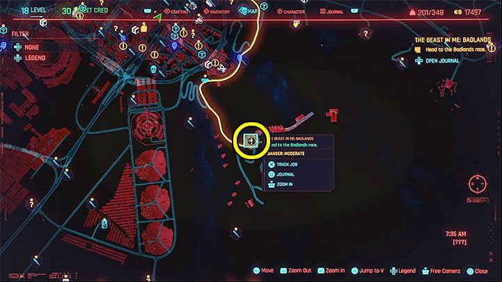 Go to The Badlands and wait for Claire to you - Cyberpunk 2077: The Beast In Me walkthrough - Exploration - Cyberpunk 2077 Guide