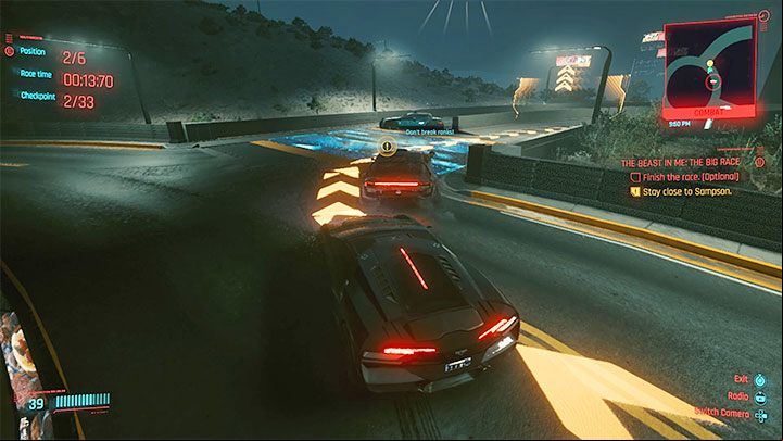 The main race predominantly takes place on highways - Cyberpunk 2077: The Beast In Me walkthrough - Exploration - Cyberpunk 2077 Guide