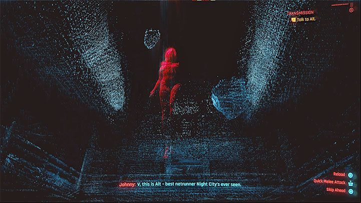 During the aforementioned main story quest, Alt Cunningham is kidnapped by the Arasaka Corporation and is the first victim of the Soulkiller program she herself created - Cyberpunk 2077: Alt Cunningham - romance/sex - Romances - Cyberpunk 2077 Guide