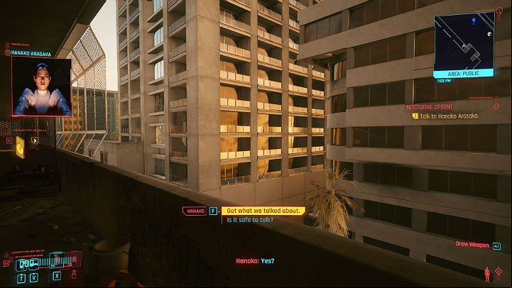 Call Hanako to inform her that you agree to her proposal and then go meet her at the Embers club - Cyberpunk 2077: Nocturne OP55N1 walkthrough - Act 3 - Cyberpunk 2077 Guide