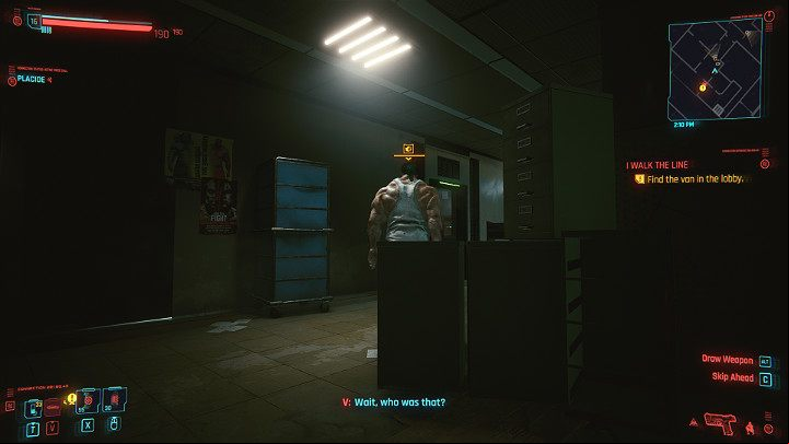 You can safely eliminate the guard before he can move away - Cyberpunk 2077: I Walk the Line walkthrough - Act 2 - Cyberpunk 2077 Guide