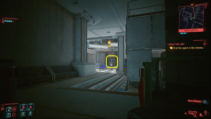 The agent will detect your presence and cut off some of the entrances in the mall, and Animals will overrun the area - Cyberpunk 2077: I Walk the Line walkthrough - Act 2 - Cyberpunk 2077 Guide