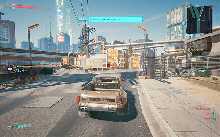 Theft can be reported to the police – at least 1 police star will appear next to the mini-map - Cyberpunk 2077: How to steal car? - Exploration - Cyberpunk 2077 Guide