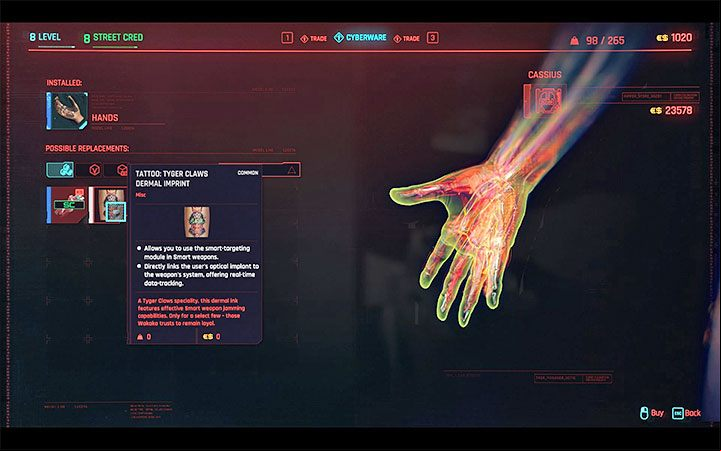 An alternative way to get an implant for Smart weapons is to complete The Gig side quest - Cyberpunk 2077: How to use smart weapons? - Cyberware - Cyberpunk 2077 Guide