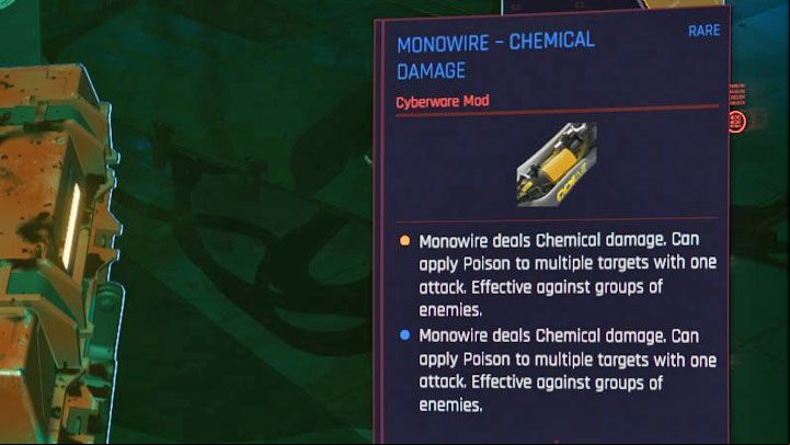 The Monowire can be improved by installing one of the many available mods (found in the game world or bought from a ripperdoc) - Cyberpunk 2077: How to unlock Monowire? - Cyberware - Cyberpunk 2077 Guide