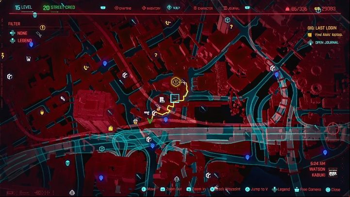 Location: eastern part of Watson, Northside - Cyberpunk 2077: Thievery, Watson - gigs walkthrough, list - Watson - Cyberpunk 2077 Guide