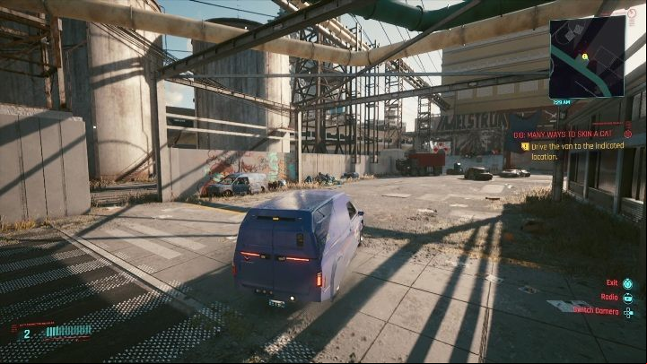 Objective: The van - Cyberpunk 2077: Thievery, Watson - gigs walkthrough, list - Watson - Cyberpunk 2077 Guide
