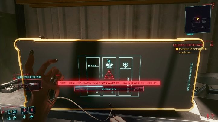 Objective: Recording on the computer - Cyberpunk 2077: Thievery, Watson - gigs walkthrough, list - Watson - Cyberpunk 2077 Guide