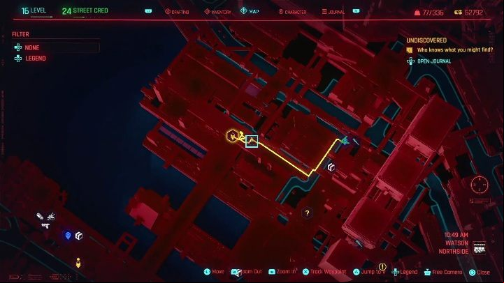 Location: central part of Watson, Northside - Cyberpunk 2077: Thievery, Watson - gigs walkthrough, list - Watson - Cyberpunk 2077 Guide