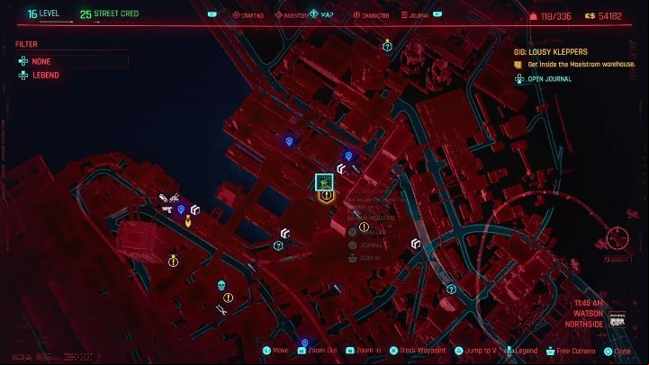 Location: central part of Watson, Northside - Cyberpunk 2077: Thievery, Watson - gigs walkthrough, list - Watson - Cyberpunk 2077 Guide