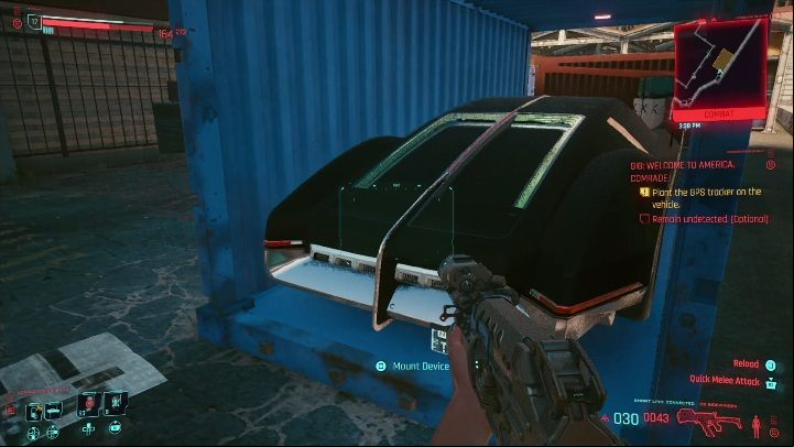 Objective: placing the GPS transmitter in the car - Cyberpunk 2077: Agent Saboteur, Watson - gigs walkthrough, list - Watson - Cyberpunk 2077 Guide