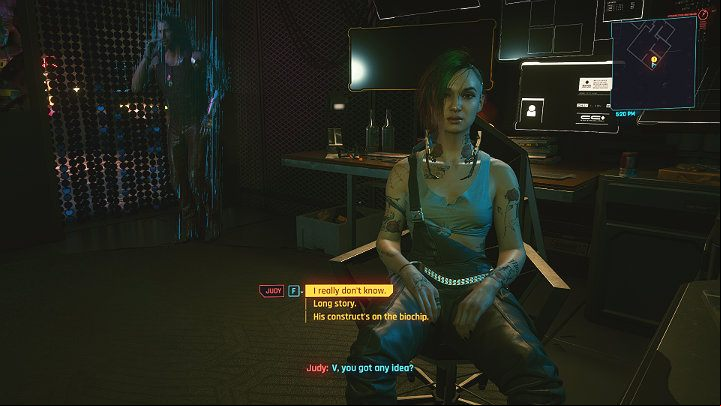 Judy wonders what Johnny Silverhand has to do with it - Cyberpunk 2077: Double Life walkthrough - Act 2 - Cyberpunk 2077 Guide