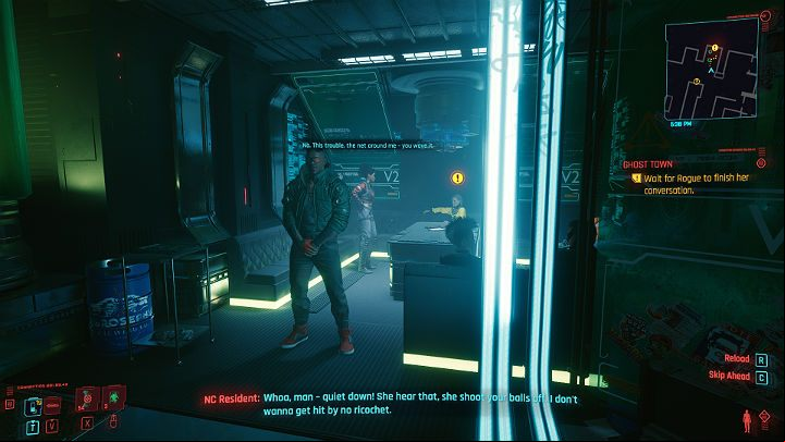 Enter the club and go to the back to meet Rogue, Johnny's old friend - Cyberpunk 2077: Ghost Town walkthrough - Act 2 - Cyberpunk 2077 Guide