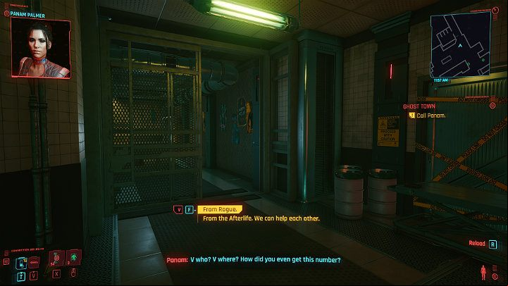 Use the you received from Rogue and call Panam to inform her that you can help her - Cyberpunk 2077: Ghost Town walkthrough - Act 2 - Cyberpunk 2077 Guide