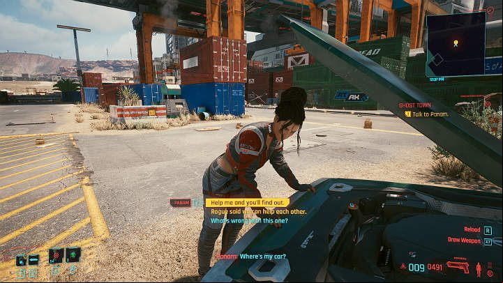 Talk to Panam about what you have learned from Rogue and why you need her help - Cyberpunk 2077: Ghost Town walkthrough - Act 2 - Cyberpunk 2077 Guide