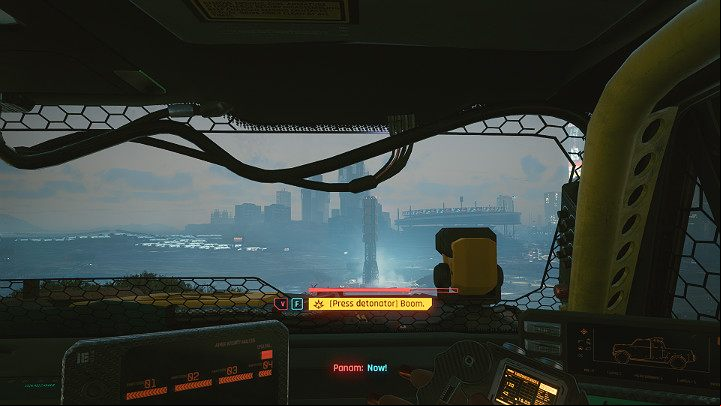 Panam will take you to a convenient observation point from where you see the approaching convoy - Cyberpunk 2077: Lightning Breaks walkthrough - Act 2 - Cyberpunk 2077 Guide