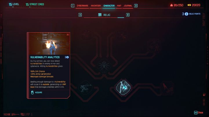 The 3 points received from Songbird at the beginning of the DLC will allow you to unlock 1 of the 3 starting perks - Cyberpunk Phantom Liberty: Relic perk tree - New content - Cyberpunk 2077 Guide