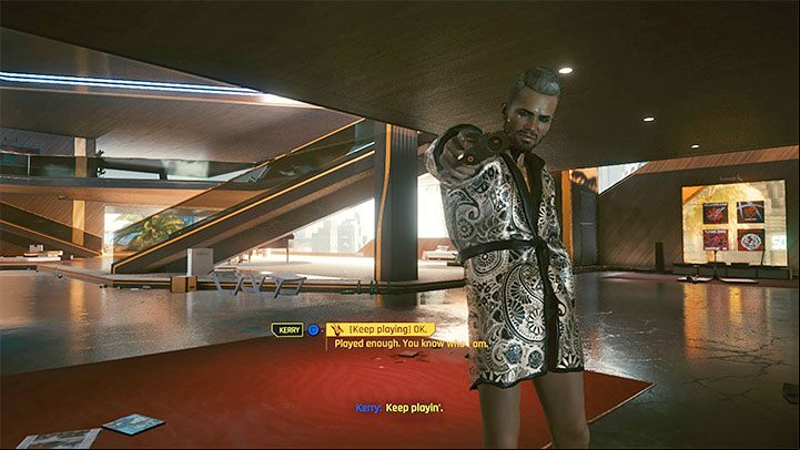 You can choose any song - Cyberpunk 2077: Holdin On (Kerry) - walkthrough - Storyline quests - Cyberpunk 2077 Guide