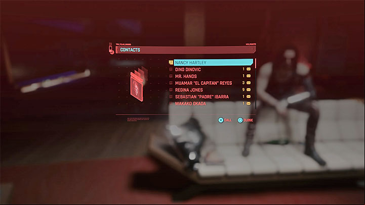 After V regains control of the body, talk to Kerry and call Nancy Hartley as he wishes - Cyberpunk 2077: Holdin On (Kerry) - walkthrough - Storyline quests - Cyberpunk 2077 Guide