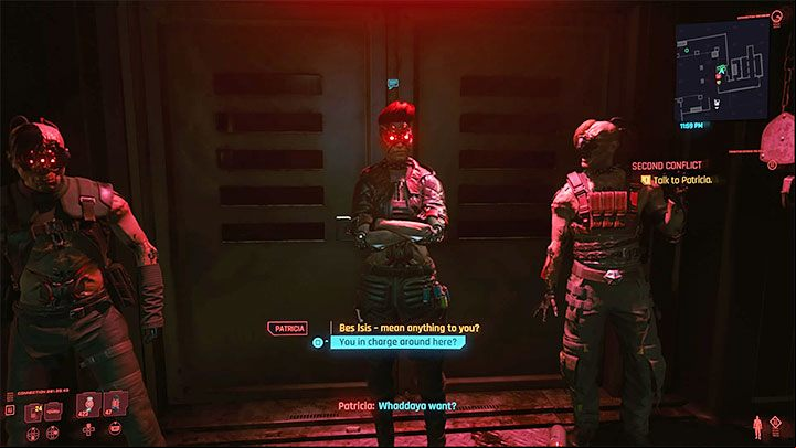 The scene of finding Nancy in Totentanz may change entirely depending on the choices you made during the main job The Pickup from Act 1 of the campaign, which involved the visit to the All Foods factory and the acquisition of the Flathead bot from the Maelstrom gang - Cyberpunk 2077: Second Conflict (Kerry) - walkthrough - Storyline quests - Cyberpunk 2077 Guide