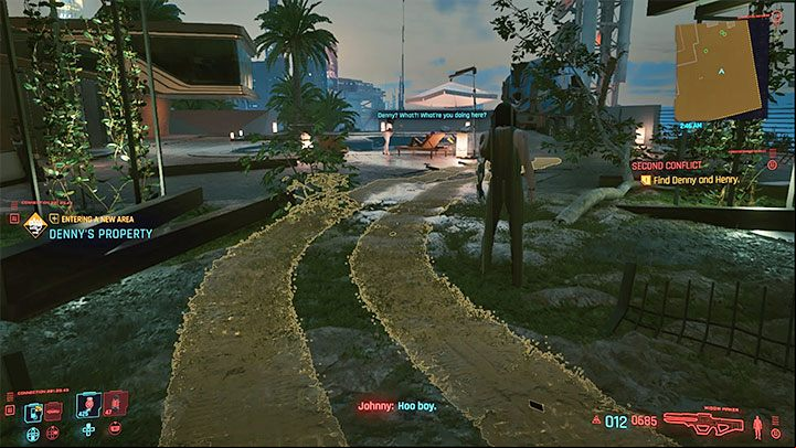 Whatever happens, you will eventually have to call Kerry and then head to Denny's house in the North Oak sub-district of Westbrook - Cyberpunk 2077: Second Conflict (Kerry) - walkthrough - Storyline quests - Cyberpunk 2077 Guide