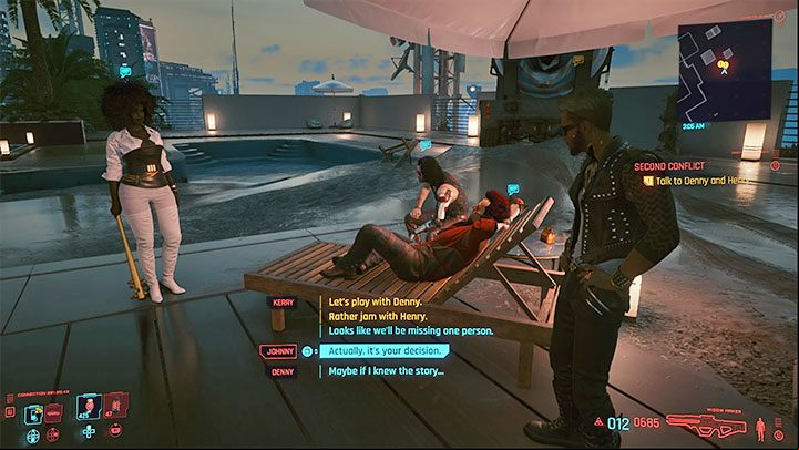 First of all, talk to Kerry - Cyberpunk 2077: Second Conflict (Kerry) - walkthrough - Storyline quests - Cyberpunk 2077 Guide