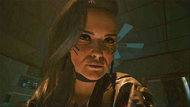 Rogue Amendiares is an older woman who is a fixer in Night City from 2077 and the owner of club Afterlife - Cyberpunk 2077: Rogue Amendiares - romance/sex - Romances - Cyberpunk 2077 Guide