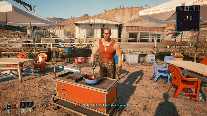 Yes, in Cyberpunk 2077you can start an affair with River, but this is only possible if you play as a female V - Cyberpunk 2077: River - romance/sex - Romances - Cyberpunk 2077 Guide