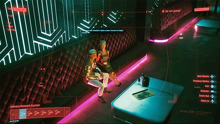 The easiest way to conduct the investigation is to interact with the security's computer (picture 1) - Cyberpunk 2077: Violence - walkthrough - Exploration - Cyberpunk 2077 Guide